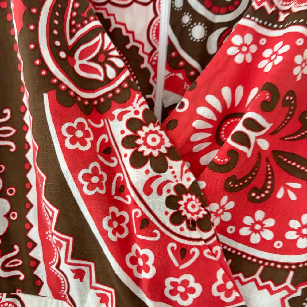 Talbots Paisley Floral Cotton Fit & Flare Dress Size 14 - Picture 6 of 9